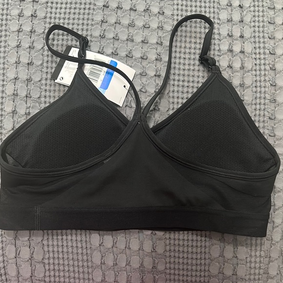 Nike Women's Black Sports Bra with Mesh Logo Sides - Picture 4 of 5